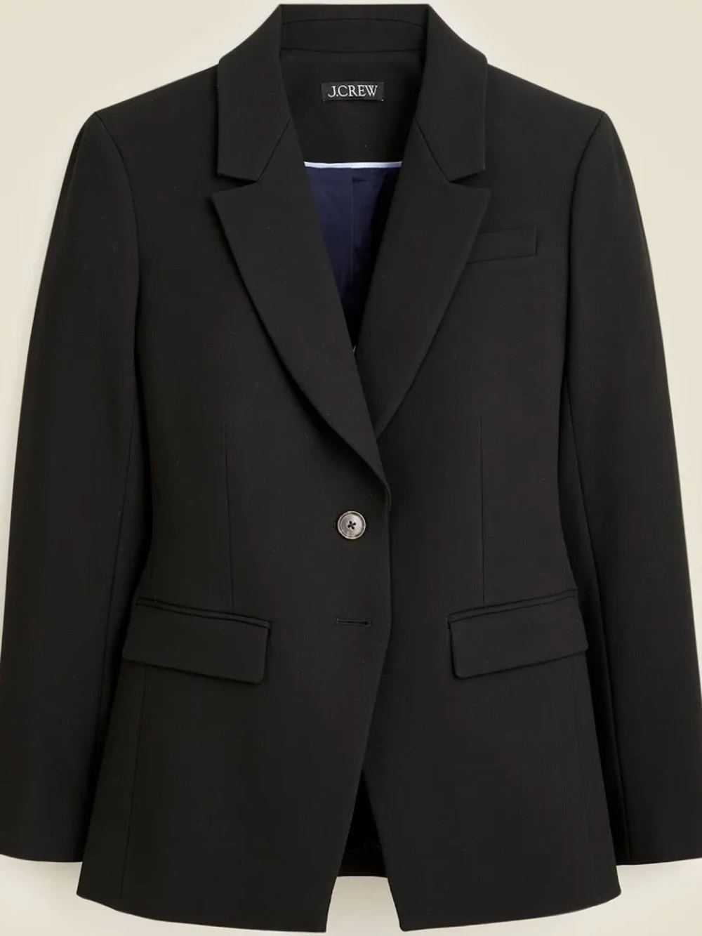 J. Crew Black Women's Two-Button Tailored Blazer - size 4P petite